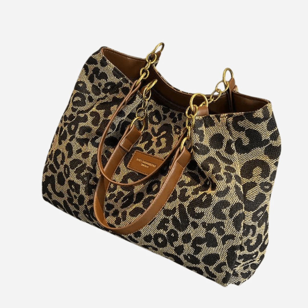 LAURA | Geantă din pânză cu model leopard - Liora București
