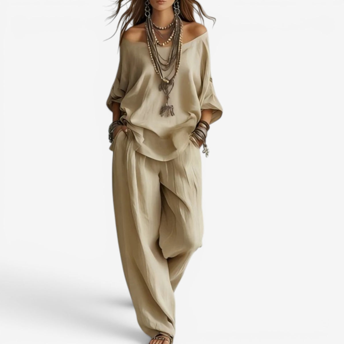 SHELLY | Set with wide-leg pants