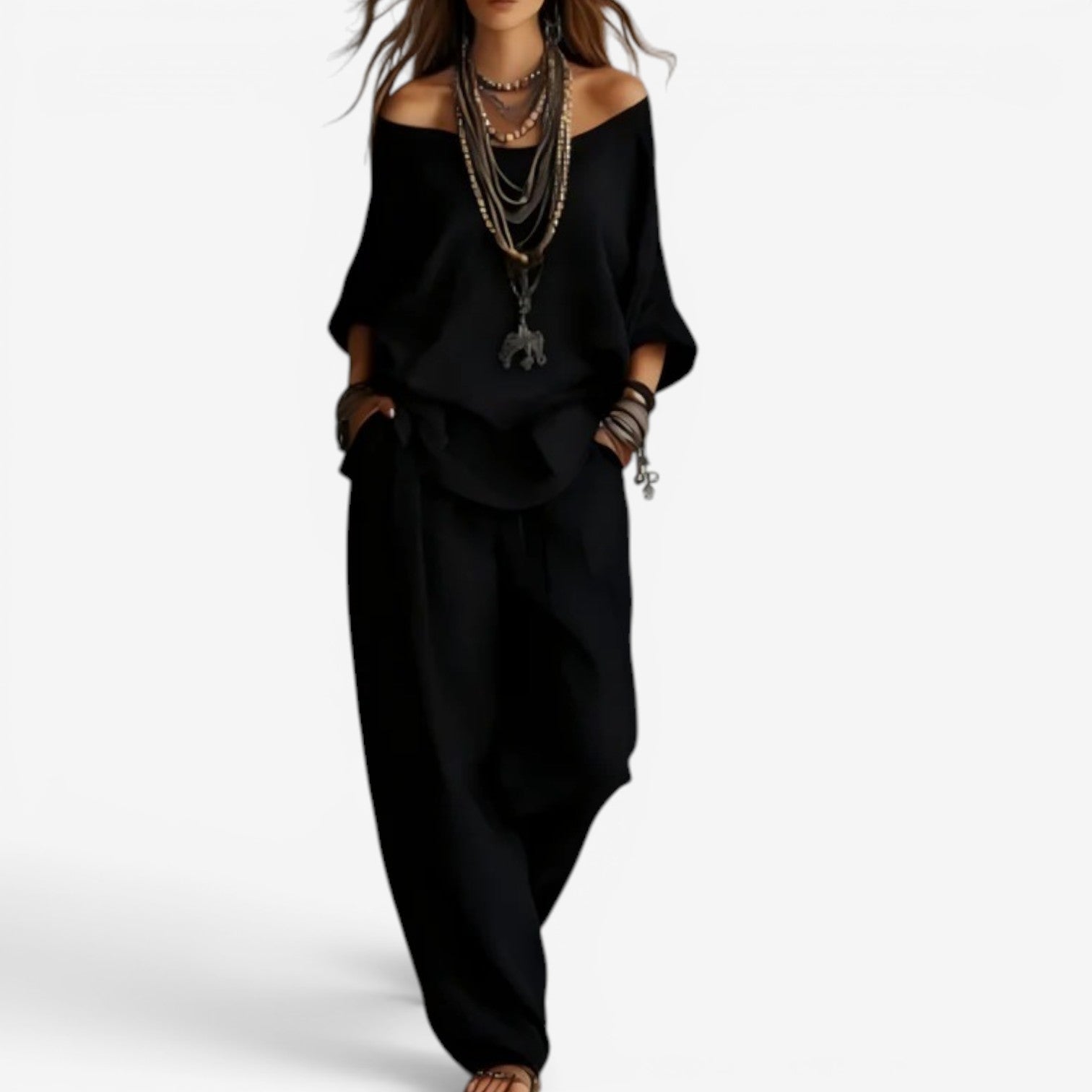 SHELLY | Set with wide-leg pants