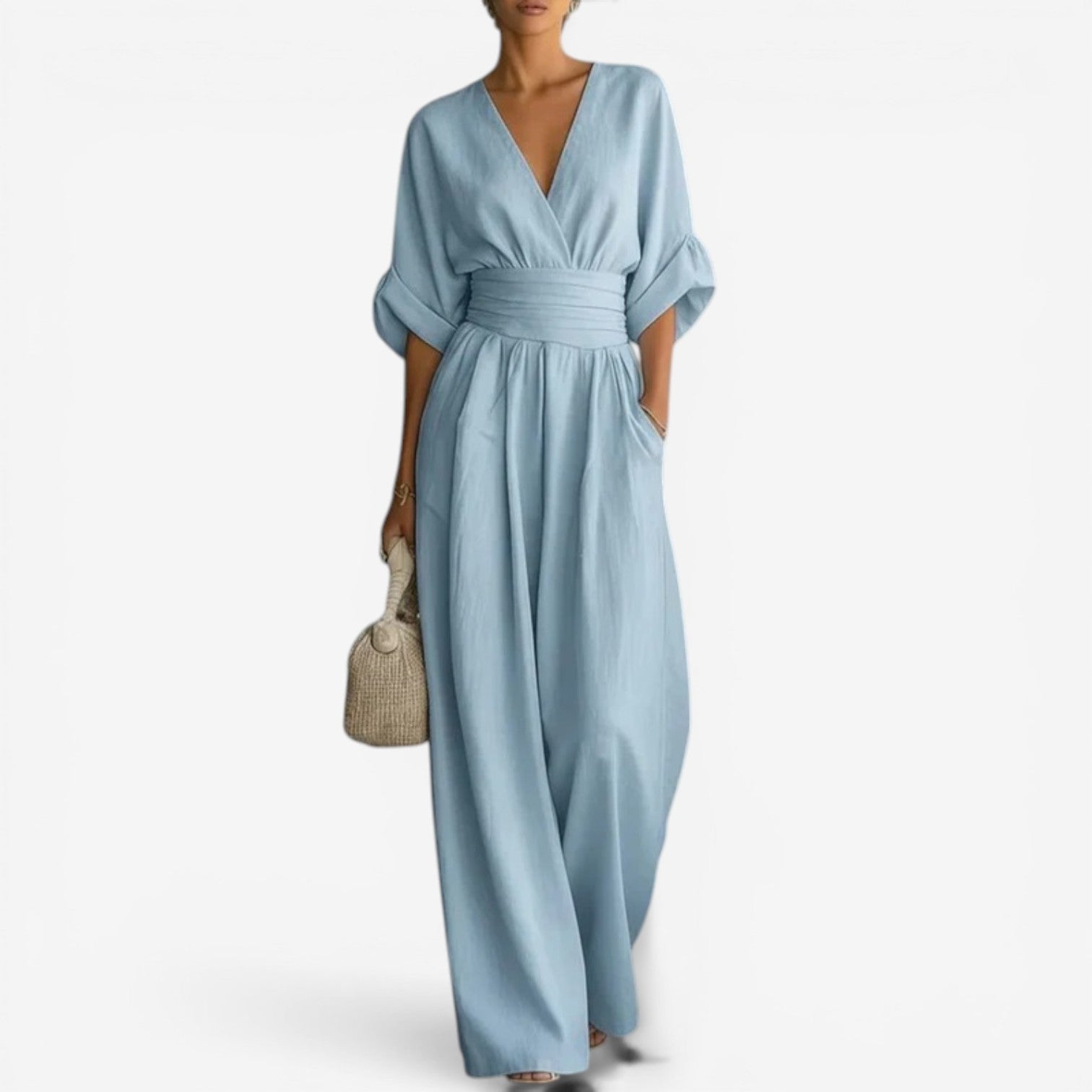 CHESKA | Jumpsuit with cinched waist