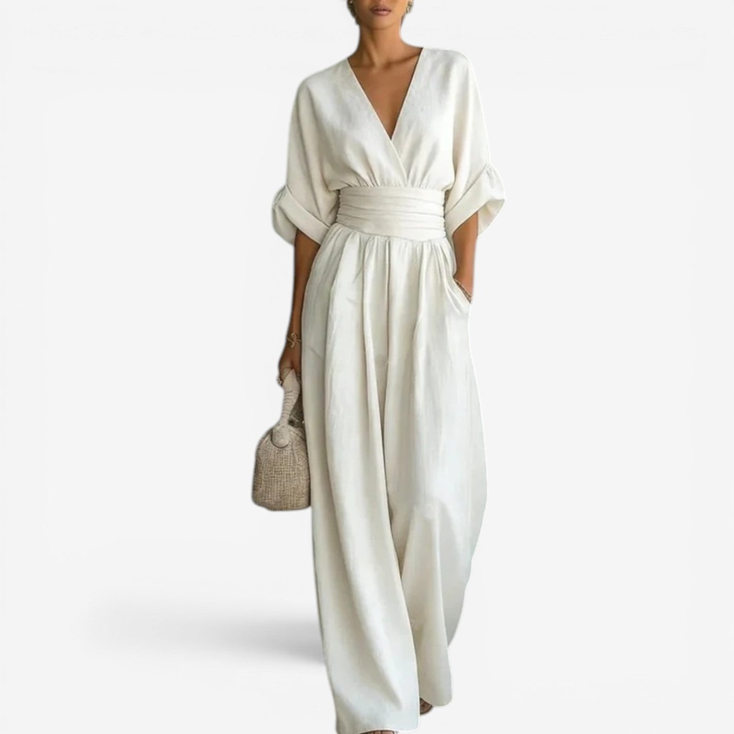 CHESKA | Jumpsuit with cinched waist