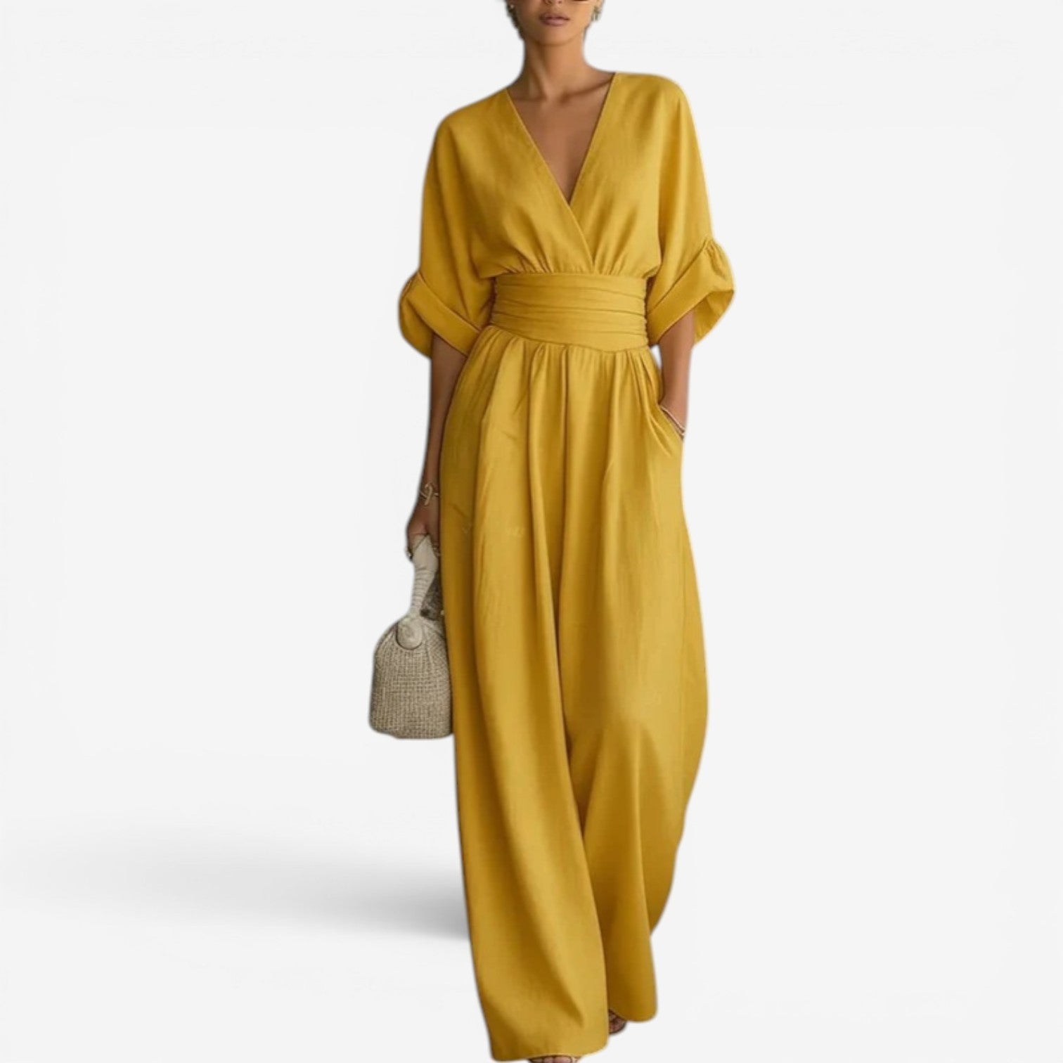 CHESKA | Jumpsuit with cinched waist