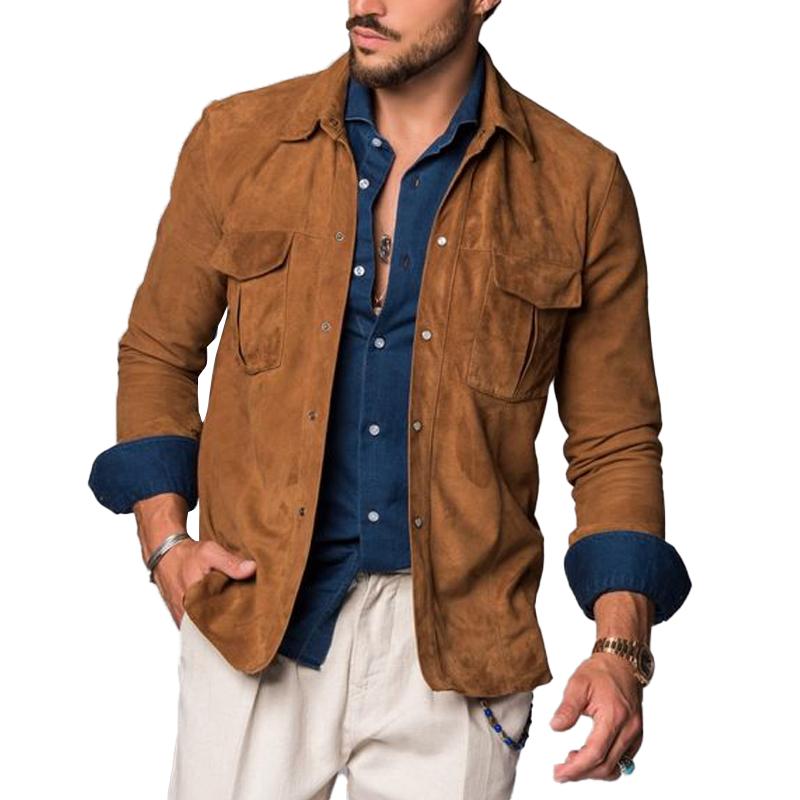 BLAKE | Overshirt with suede finish
