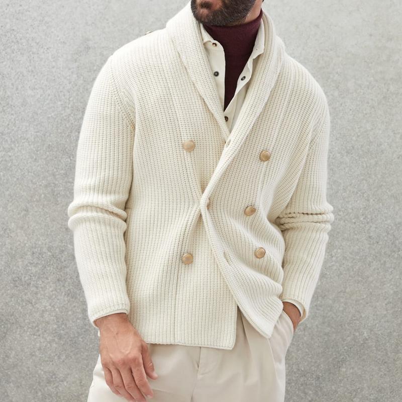 ETHAN | Knit cardigan with double-breasted front