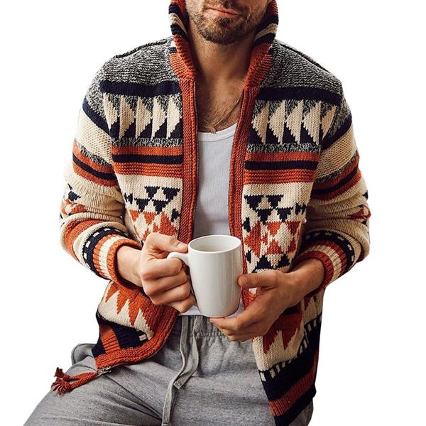NICO | Zip cardigan with geometric pattern