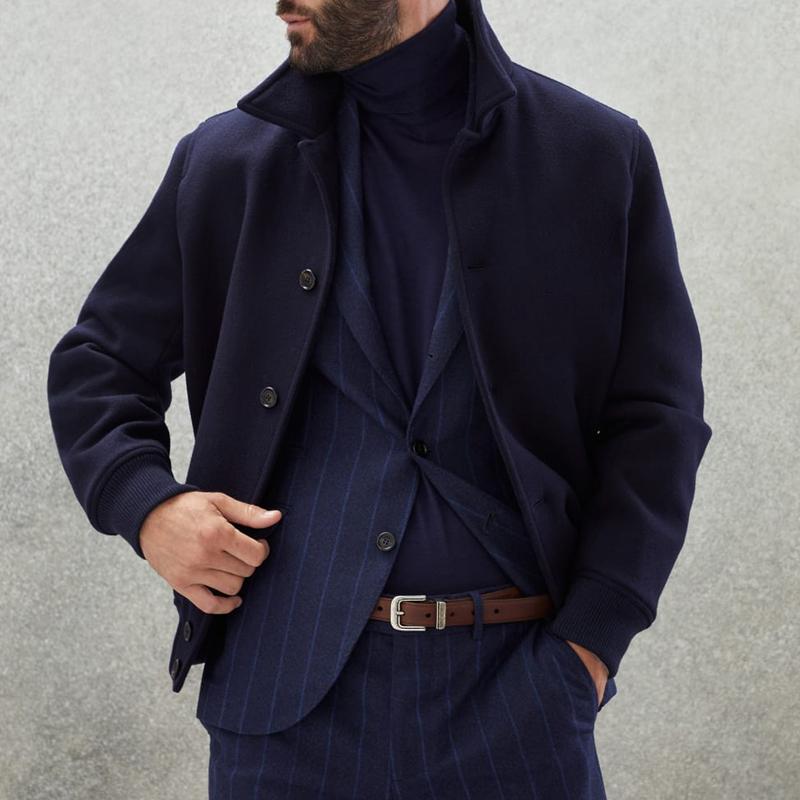 NOLAN | Wool bomber jacket with stand collar