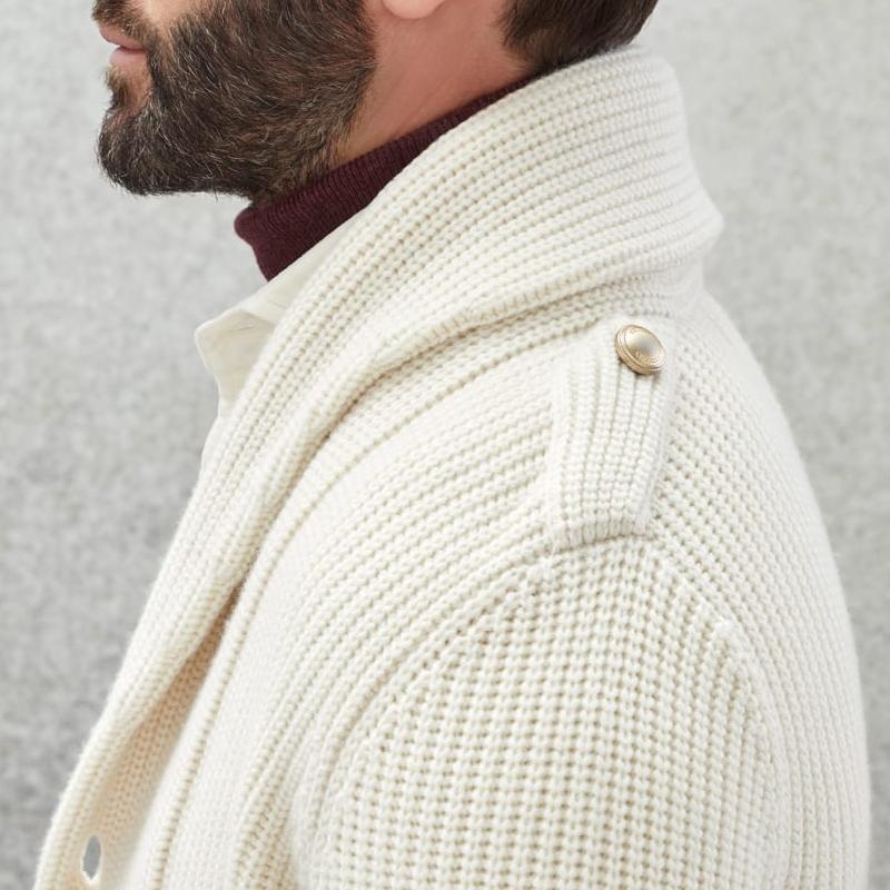 ETHAN | Knit cardigan with double-breasted front