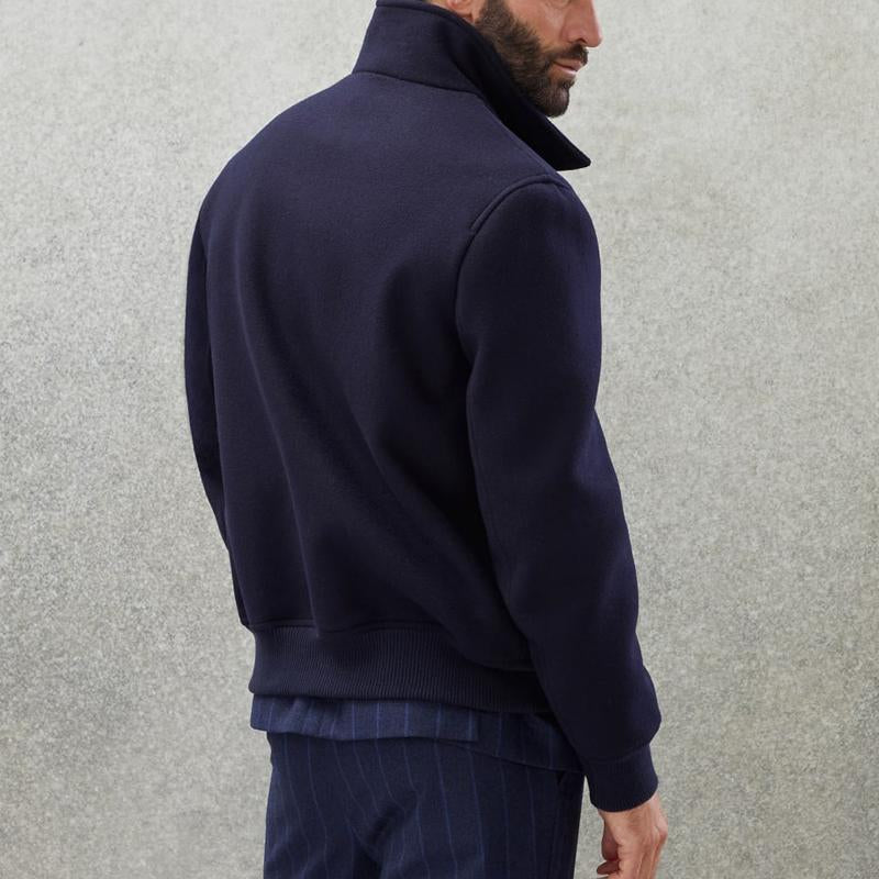 NOLAN | Wool bomber jacket with stand collar