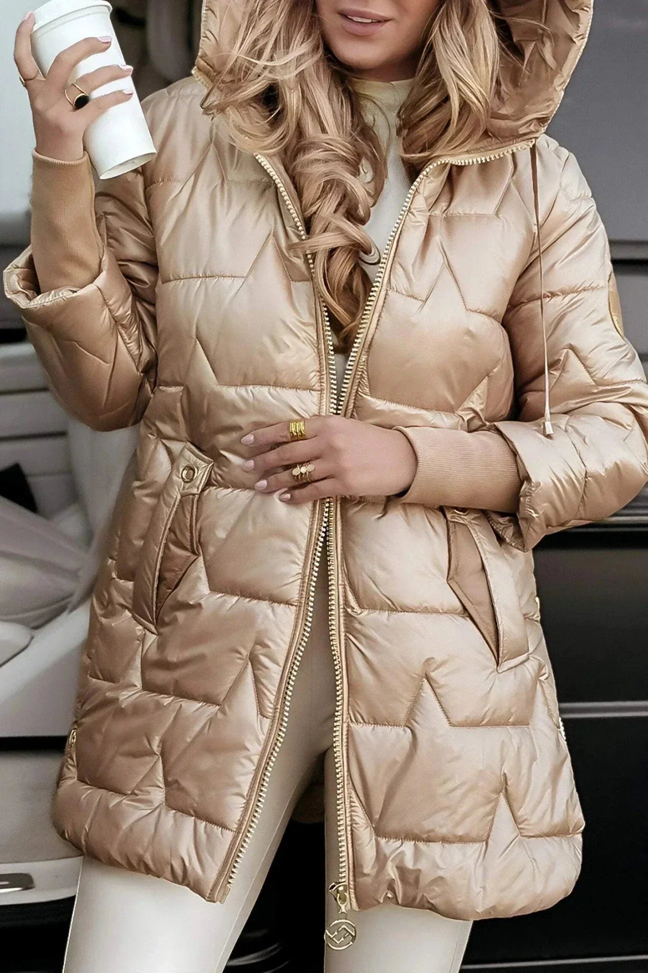 AVERY | Hooded winter jacket with pockets