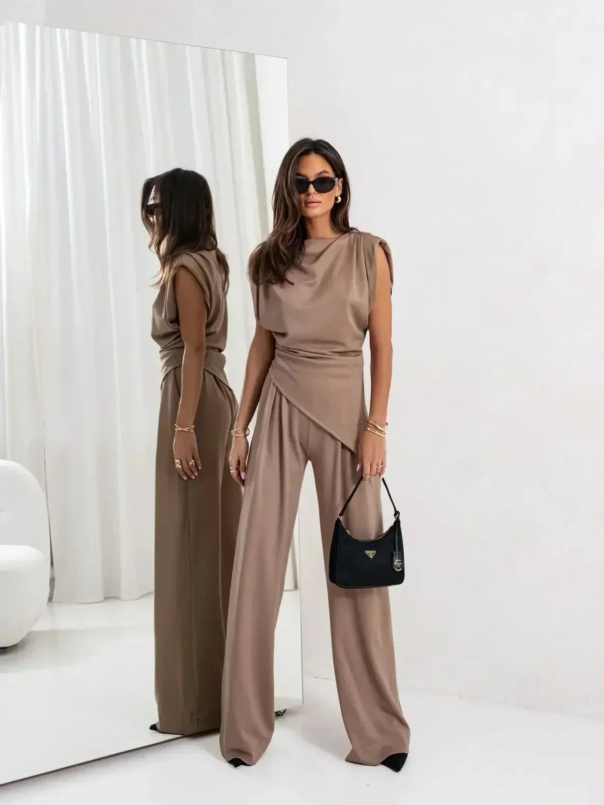 DIANN | Set with wide-leg trousers