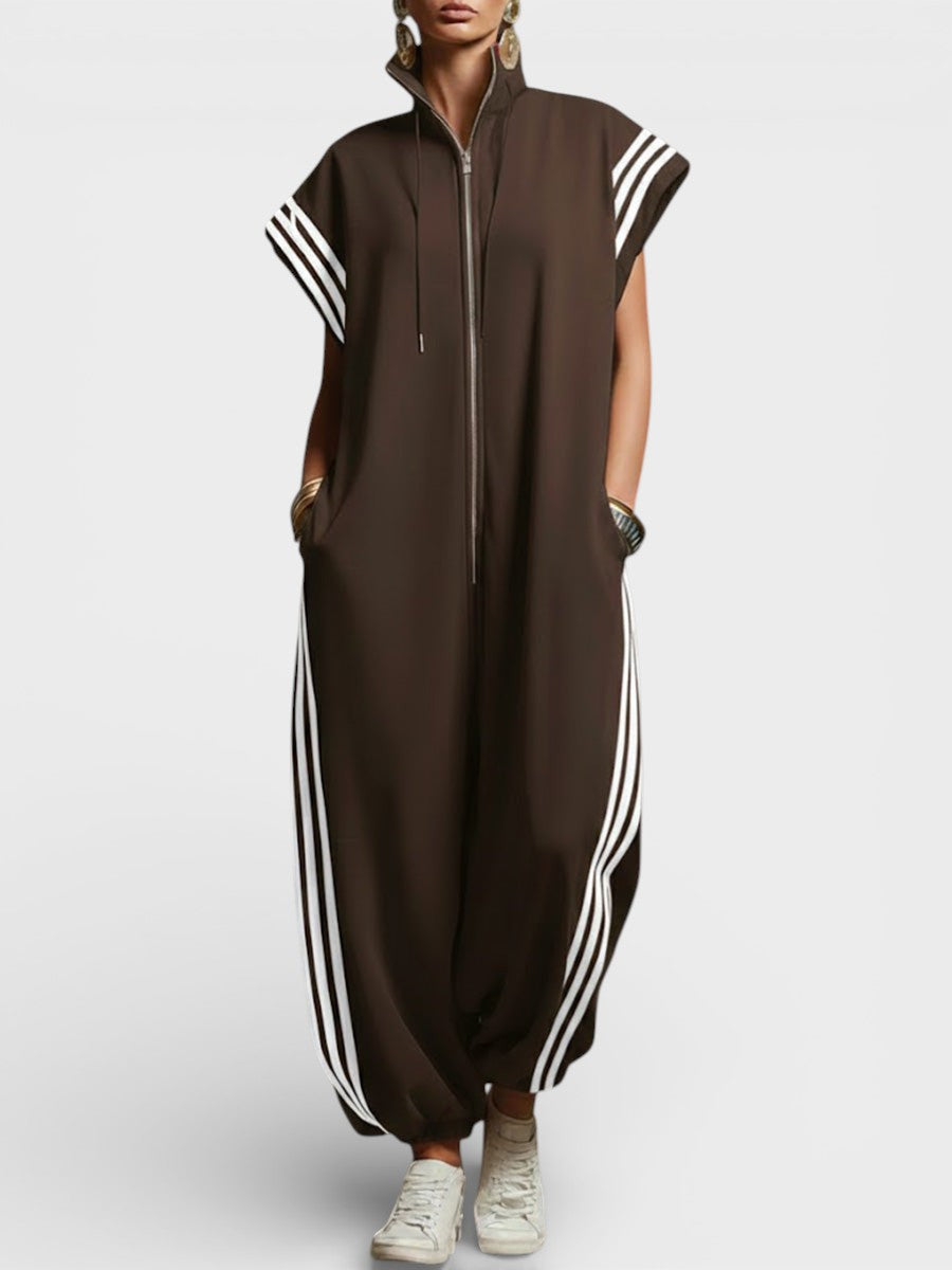 VALERIA | Jumpsuit with zip neckline