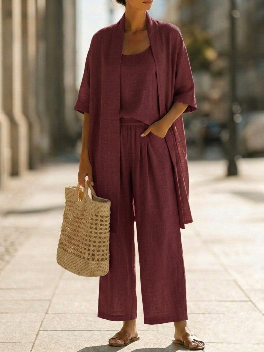 ISLA | Set with relaxed wide-leg pants