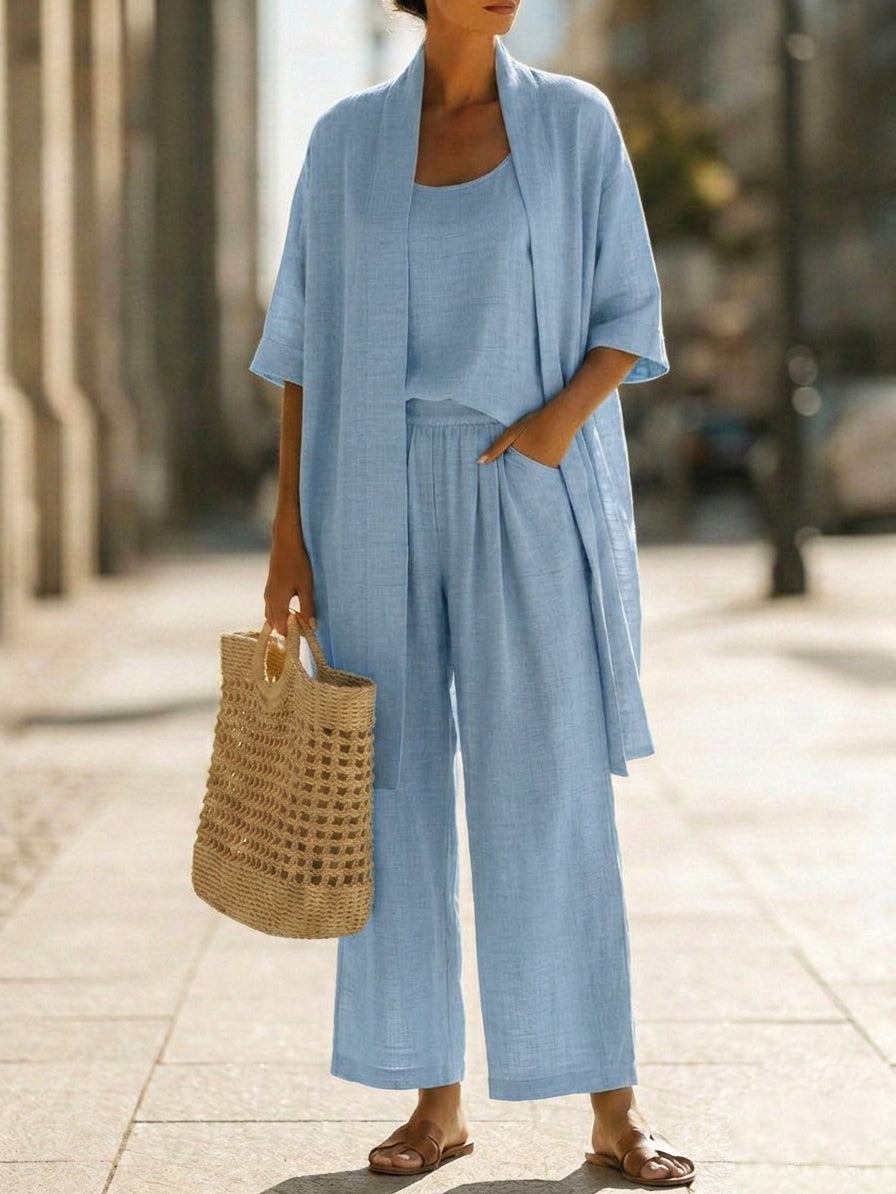 ISLA | Set with relaxed wide-leg pants