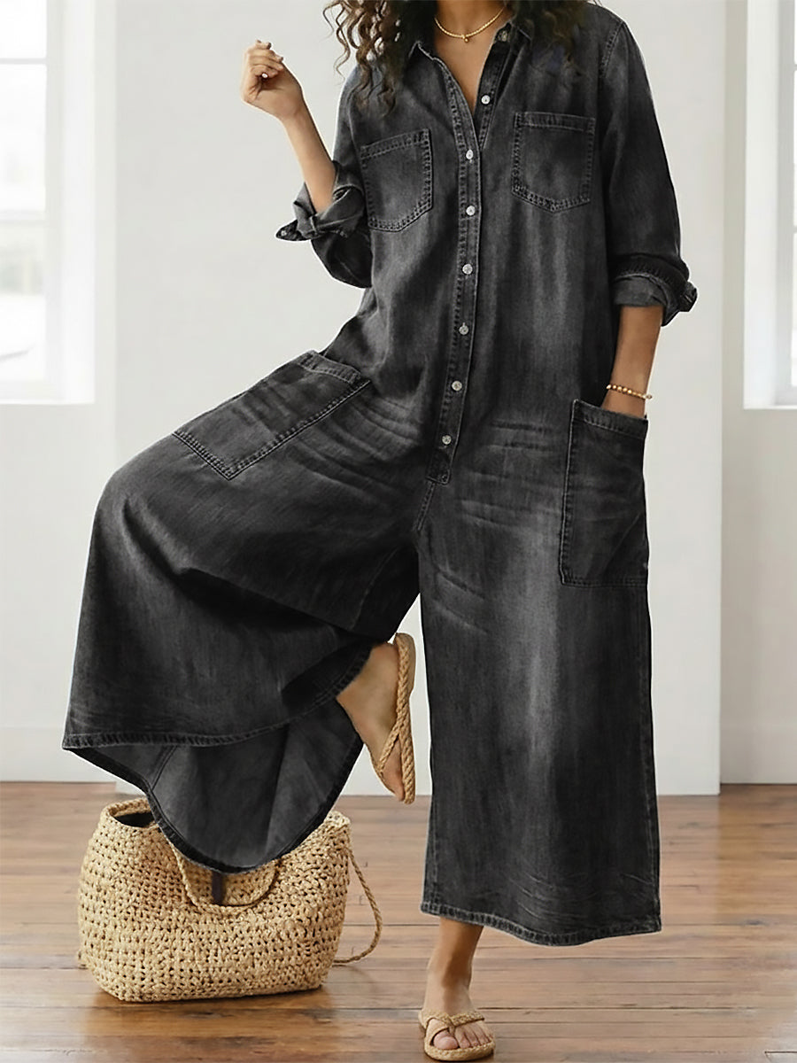 JUNE | Jumpsuit with button closure