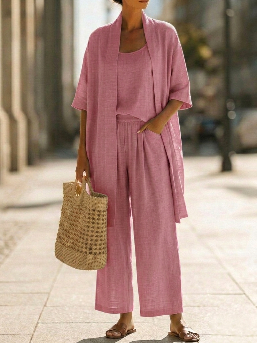 ISLA | Set with relaxed wide-leg pants