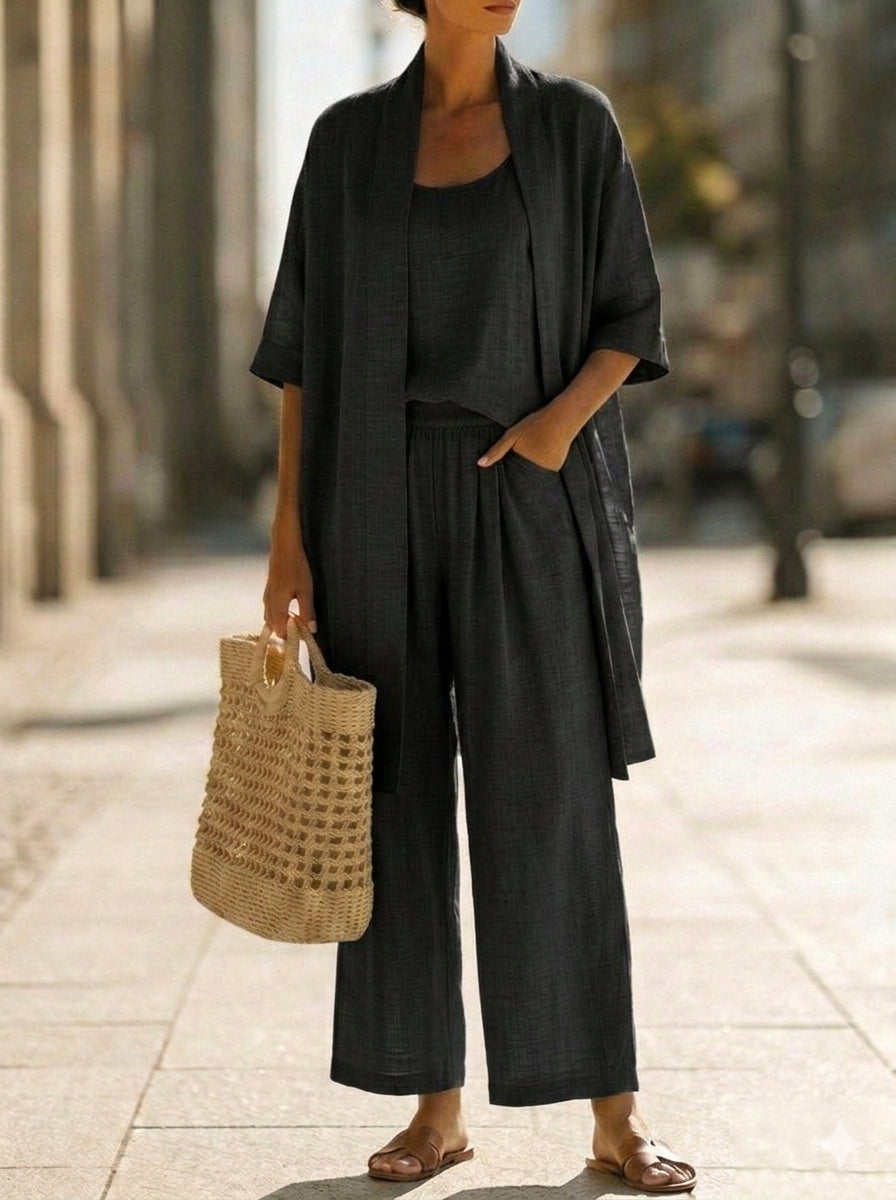 ISLA | Set with relaxed wide-leg pants