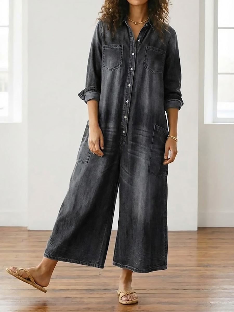 JUNE | Jumpsuit with button closure