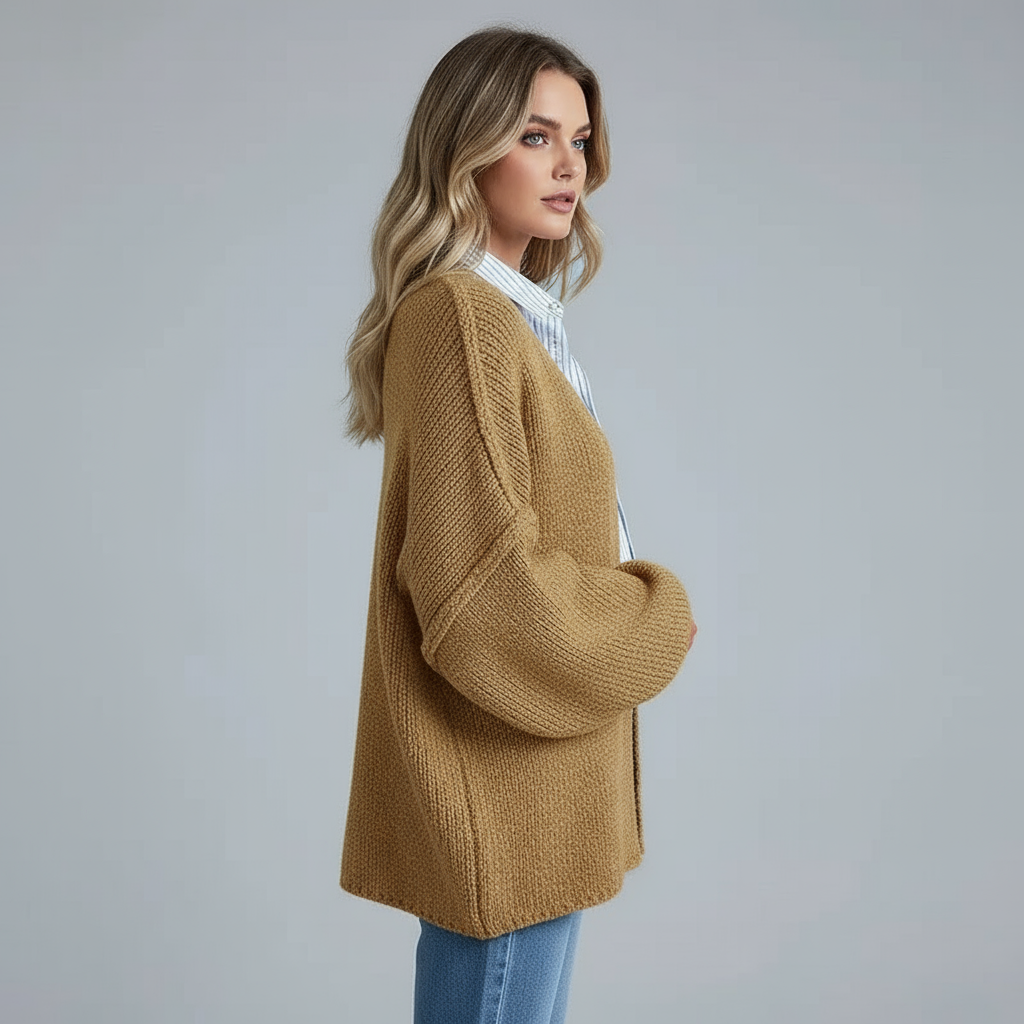 SUMMER | Oversized cardigan with dropped shoulders