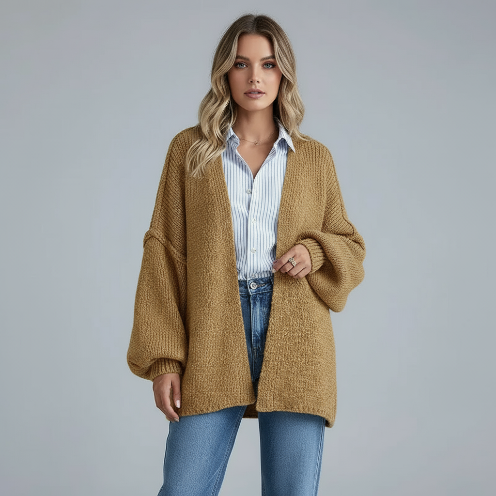 SUMMER | Oversized cardigan with dropped shoulders