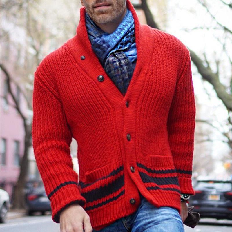 FELIX | Cardigan with colourblock stripes