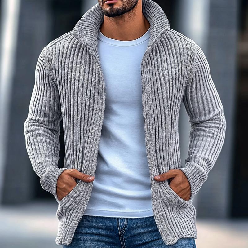 MILO | Knit cardigan with stand collar