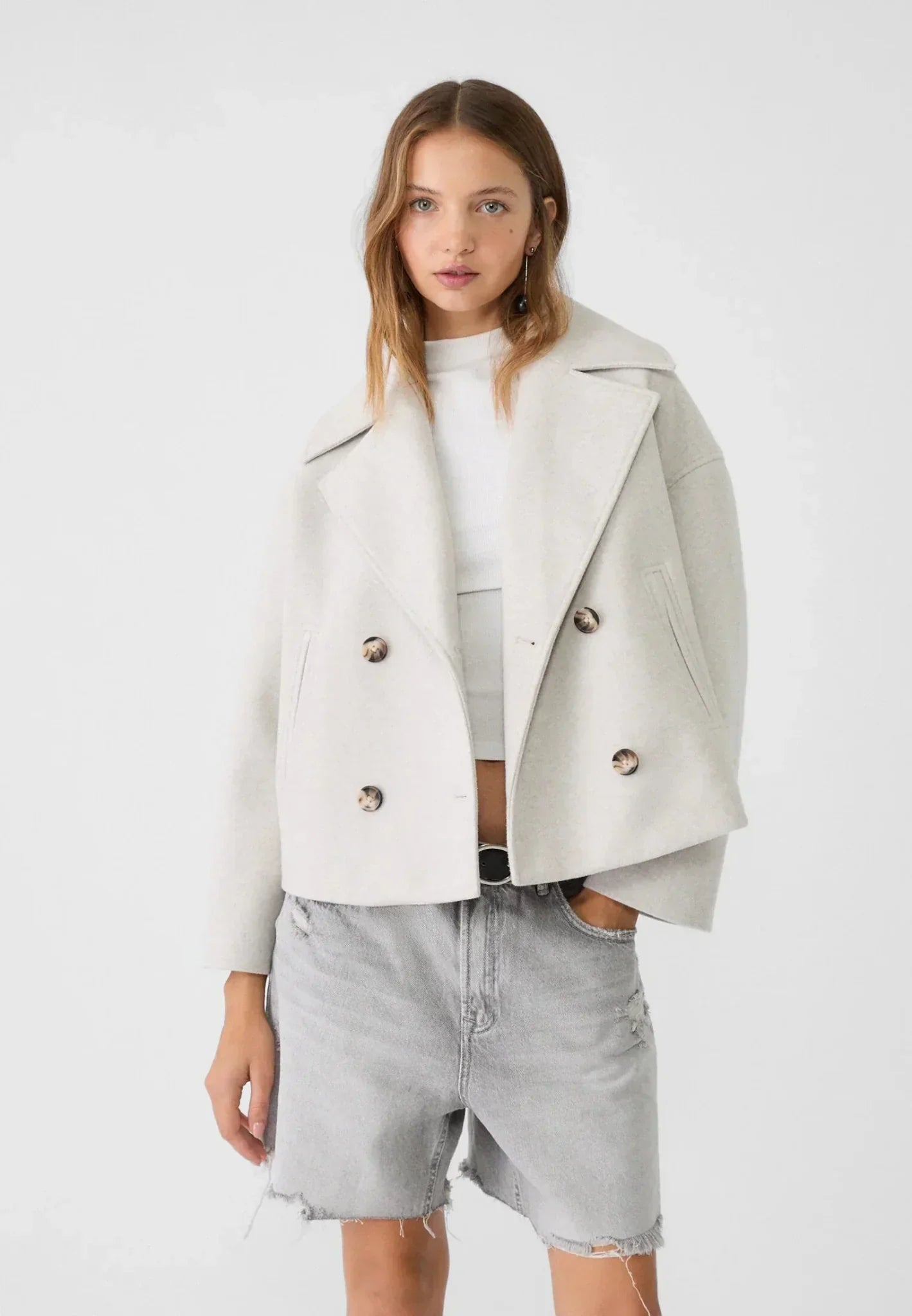 HARPER | Short jacket with double-breasted front