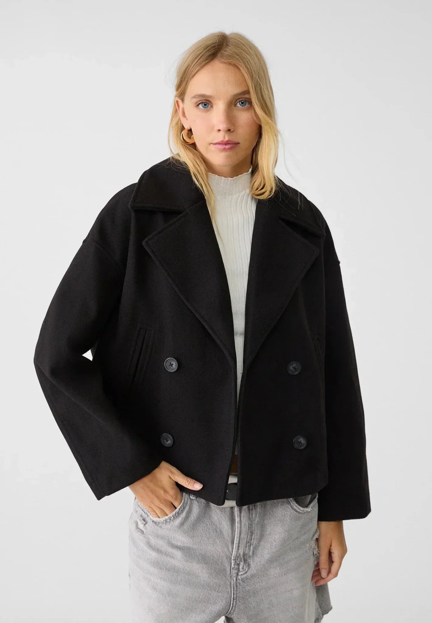 HARPER | Short jacket with double-breasted front
