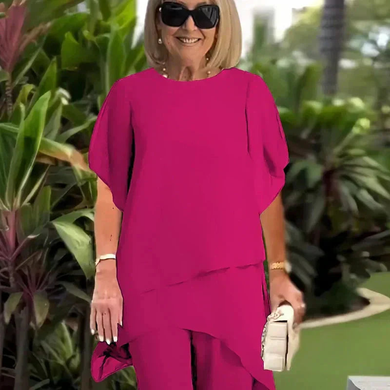 HERLENE | Set with wide-leg pants