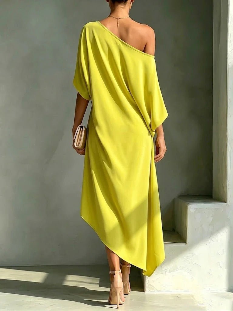 CAMILA | Rochie midi asimetrică elegantă - Liora București